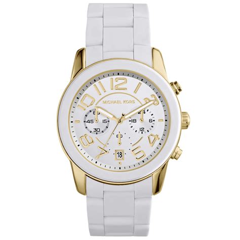 michael kors women's white silicone watch|Michael Kors Watch women silver.